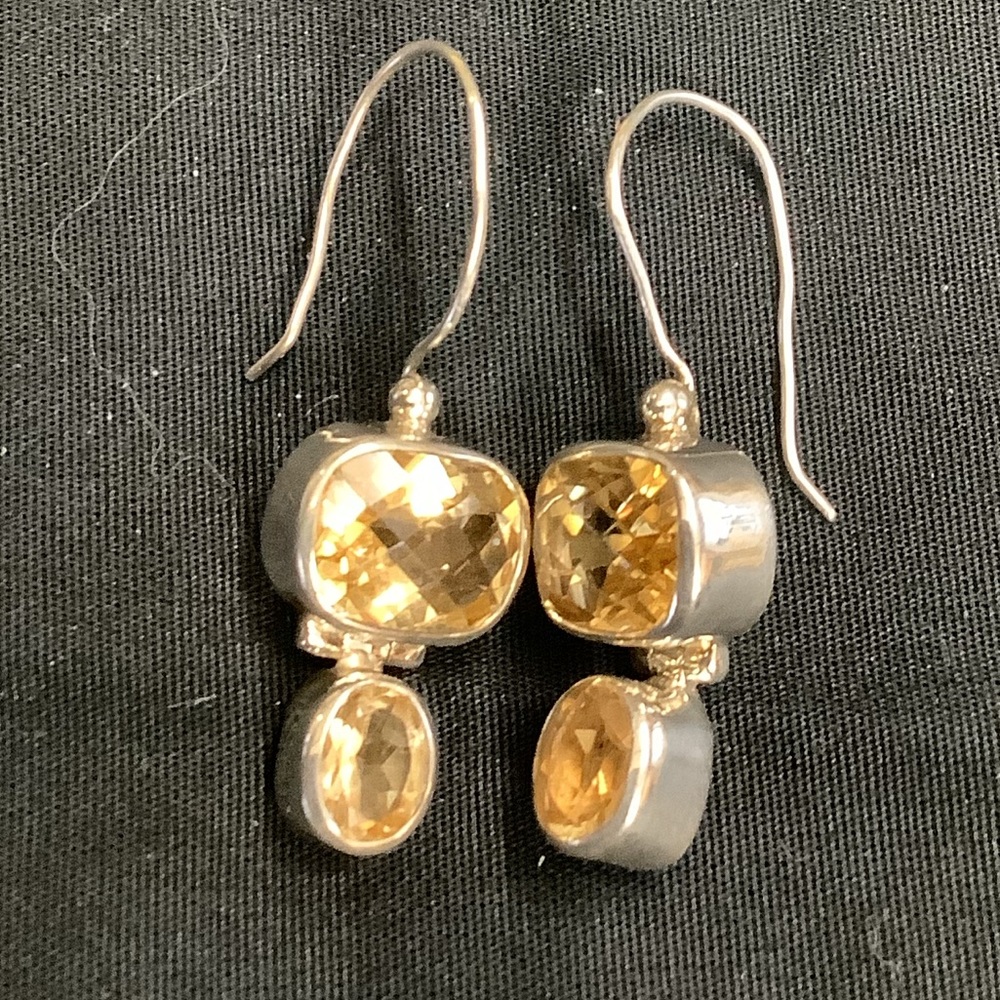 New citrine earrings